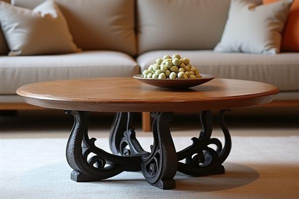 세련된 단조 금속 커피 테이블 (Stylish forged metal coffee table)